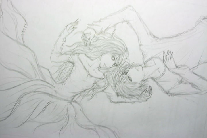 ภาพนี้วาดให้พี่สาวในงานแต่งค่ะ