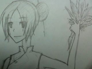 อันนี้ก็วิชาจีน เค้าให้วาดชุด กี่เพ้า วาดให้เพื่อน(ถูกใช้)วาดลวกๆซะเลย