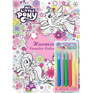MY LITTLE PONY สมุดระบายสี Harmony Creative Coloring + สีเจลหมุนได้