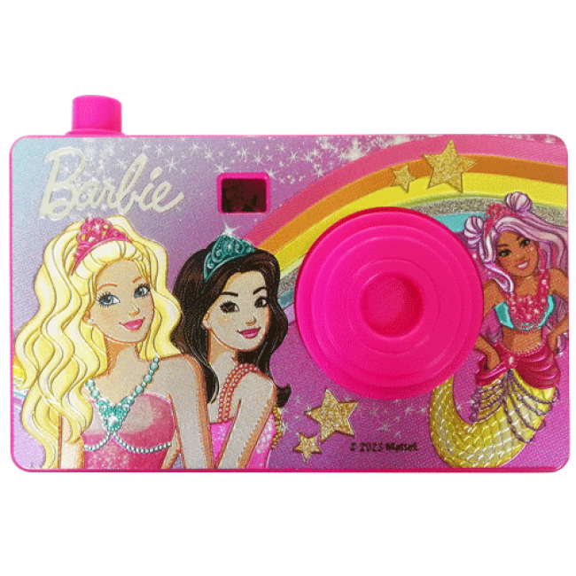 Barbie Rainbow Shine + สติ๊กเกอร์ 2 มิติ + กล้อง + กระเป๋าใส่เหรียญ