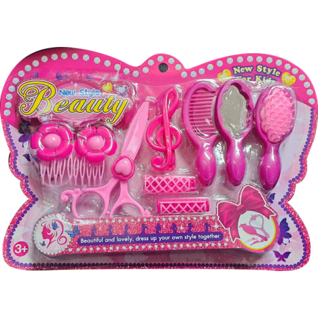 หนังสือ Barbie + ชุดเสริมสวยของเล่น