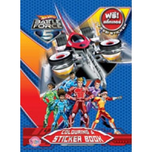 Hot Wheels Battle Force 5 Colouring & Stickers book