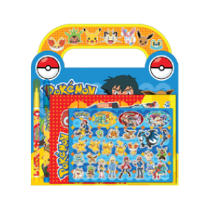 Pokemon Travel Kit ระบายสีโปเกมอนจอมซ่า + แฟ้ม สติ๊กเกอร์ และดินสอ