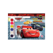 Cars3 รถแข่งซิ่ง ซ่าท้าทุกสนาม Giant Colouring Book + สีน้ำ + สติ๊กเกอร์