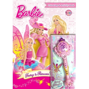 Barbie Fairy & Princess Collection Colouring & Activity Book + คทา