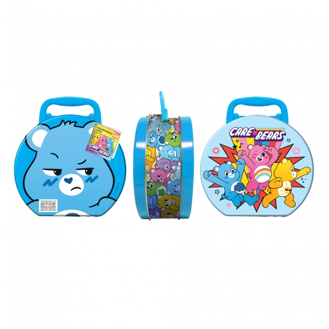 Care Bears Tin Box (สีฟ้า) พร้อมบิสกิตกลิ่นนม