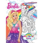 Barbie Rainbow Shine + สติ๊กเกอร์ 2 มิติ + กล้อง + กระเป๋าใส่เหรียญ