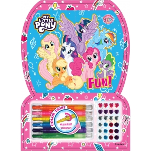 MY LITTLE PONY COLOR TWIST - FUN! + สีเทียน สติ๊กเกอร์คริสตัล และสติ๊กเกอร์