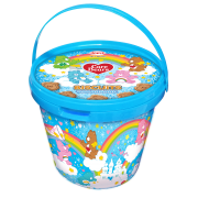 บิสกิตกลิ่นนมในกล่องหิ้วลายแคร์แบร์ (สีฟ้า)