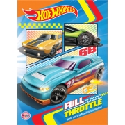 Hot Wheels สมุดภาพระบายสีและกิจกรรมเสริมทักษะ FULL THROTTLE + รถแข่ง