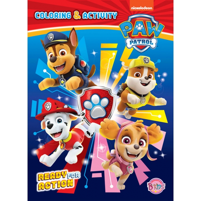 PAW PATROL ระบายสีฝึกทักษะ READY FOR ACTION + ชุดอุปกรณ์ทีมช่วยเหลือ