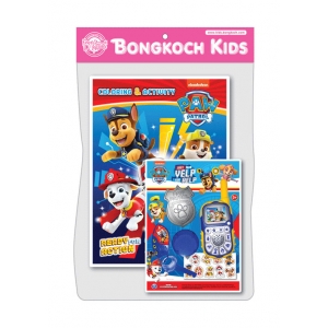 PAW PATROL ระบายสีฝึกทักษะ READY FOR ACTION + ชุดอุปกรณ์ทีมช่วยเหลือ