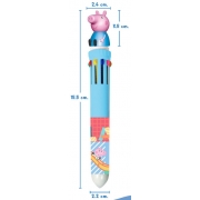 เครื่องเขียน: ปากกาลูกลื่น 10 สีใน 1 ด้าม Peppa Pig (สีฟ้า PLAY)