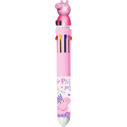 เครื่องเขียน: ปากกาลูกลื่น 10 สีใน 1 ด้าม Peppa Pig (ด้ามสีชมพู PARTY princesses)